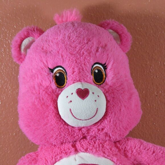Build A Bear BAB Care Bears Cheer Hot Pink Plush Rainbow Stuffed Animal 17" - Picture 3 of 16